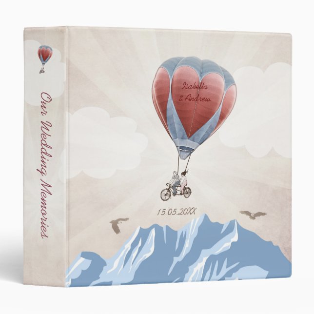 Tandem Love Dream Wedding Photo Album Binder (Front/Spine)