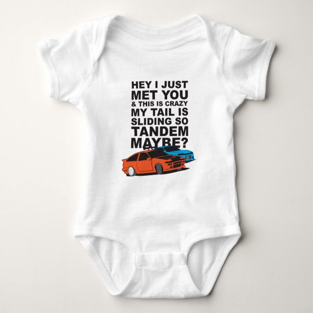 Tandem Maybe? (Drifting) Baby Bodysuit (Front)