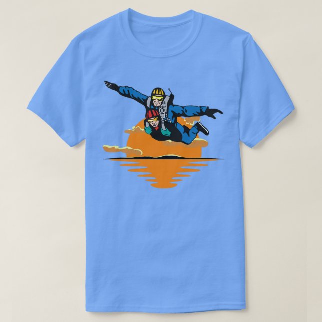 Tandem Skydive skydiving skydiver free fall  T-Shirt (Design Front)