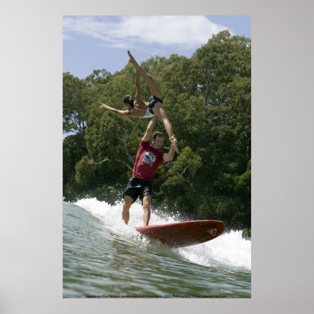 Tandem Surfing at Noosa 2009 Poster (Front)