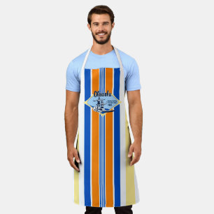 Tandem Surfing Hawaiian Vintage Surf Design - Blue Apron