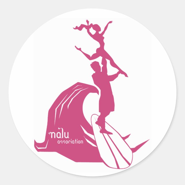 Tandem Surfing Sticker Pinky (Front)