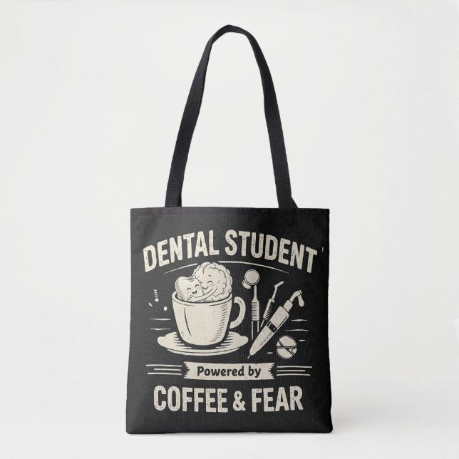 Tandläkar/tandhygien tygpåse bag Tote dental humor (Front)