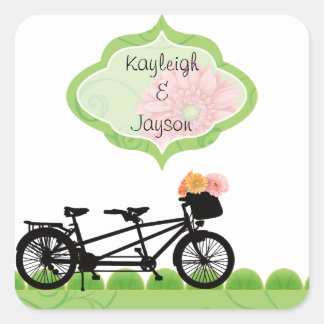Tandum Bike Envelope Seals or Favor Labels