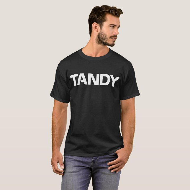 TANDY RETRO 80s COMPUTER COOL GEEK T-Shirt (Front Full)