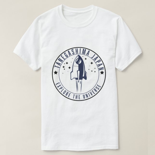 Tanegashima Japan Explore the Universe  T-Shirt (Design Front)