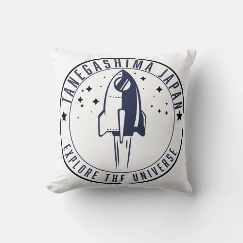 Tanegashima Japan Explore the Universe  Throw Pillow