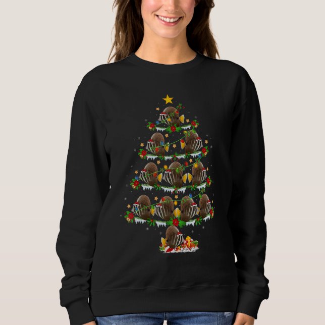 Tang Fish  Xmas Lights Tang Christmas Tree Sweatshirt (Front)