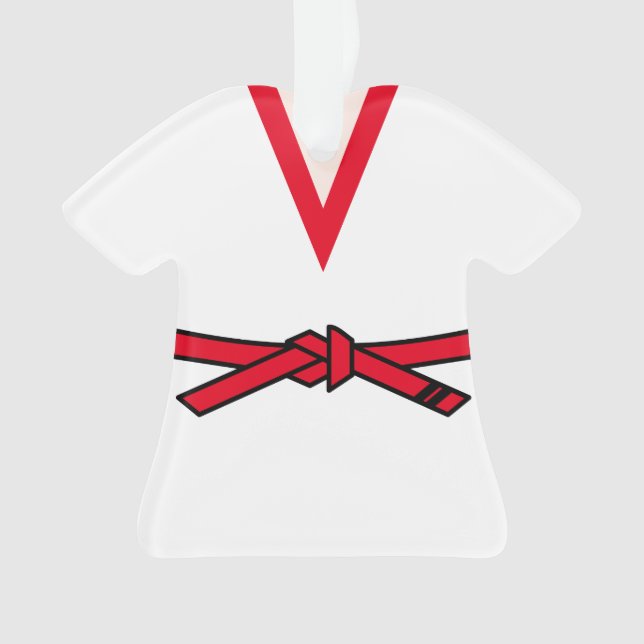 Tang Soo Do 1st Gup Red Belt Personalized Ornament (Front)