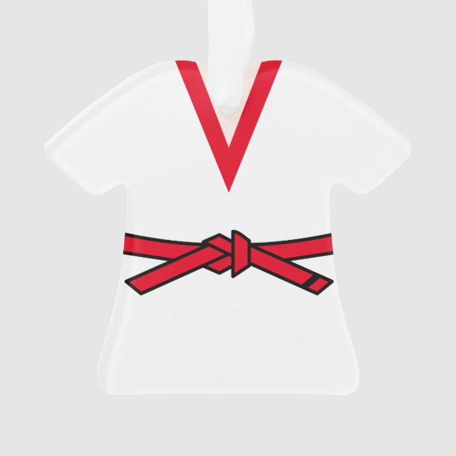 Tang Soo Do 2nd Gup Red Belt Personalized Ornament (Front)