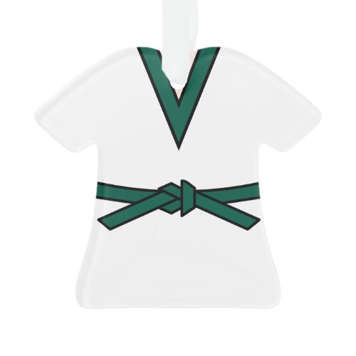Tang Soo Do 6th Gup Green Belt With Name Ornament