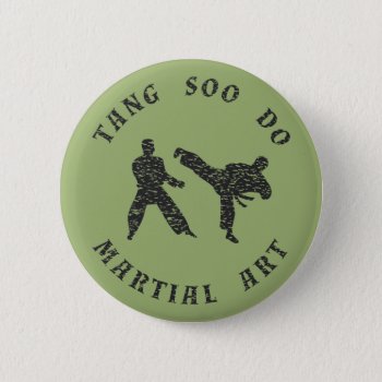 Tang Soo Do Distressed Stamp Pinback Button by LVMENES at Zazzle