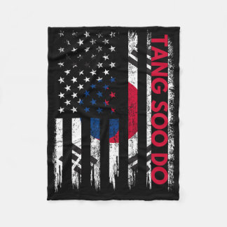 Tang Soo Do Karate Martial Arts Training Korean Fl Fleece Blanket