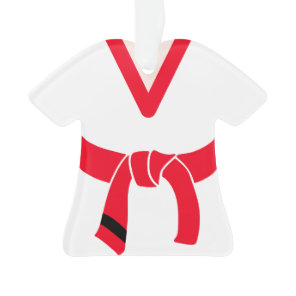 Tang Soo Do Martial Arts Red Belt Personalized Ornament