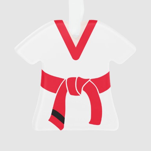 Tang Soo Do Martial Arts Red Belt Personalized Ornament