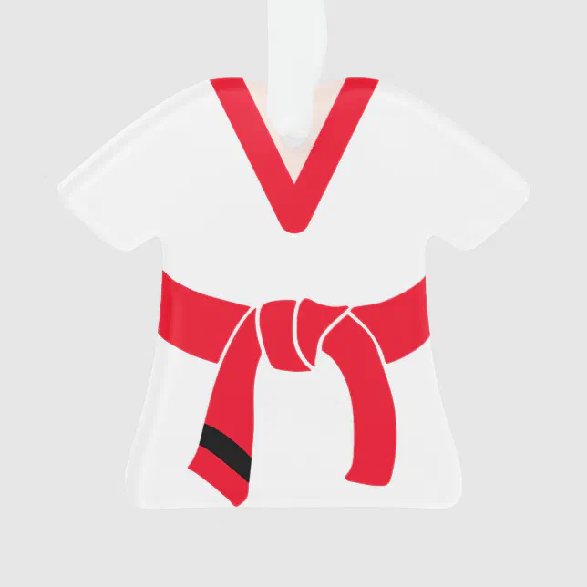 Tang Soo Do Martial Arts Red Belt Personalized Ornament | Zazzle