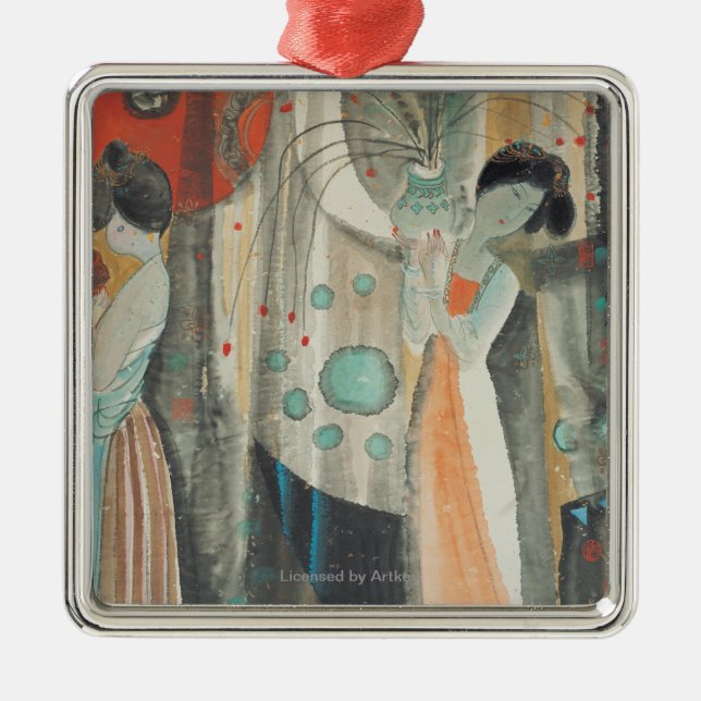 Tang Women Metal Ornament (Front)