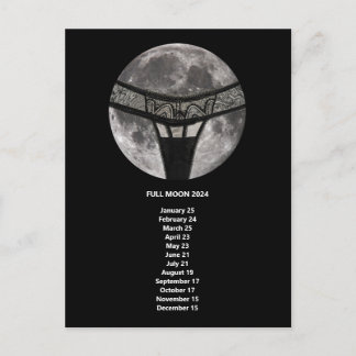 Tanga Full Moon US Dates Calendar Postcard