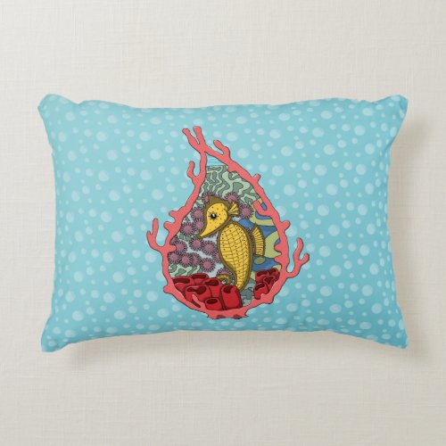 Tanga the Seahorse Accent Pillow