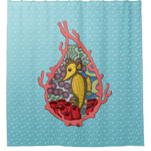 Tanga the Seahorse Shower Curtain