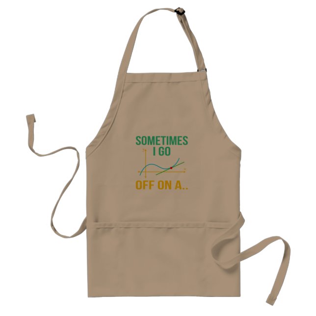 Tangent Math Teacher Mathematics Maths Student Adult Apron (Front)