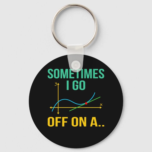 Tangent Math Teacher Mathematics Maths Student Keychain (Front)