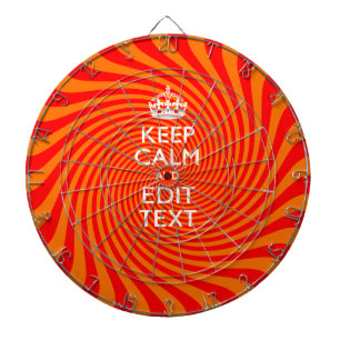Tangerine and Red Swirl Decor for Your Keep Calm Dart Board