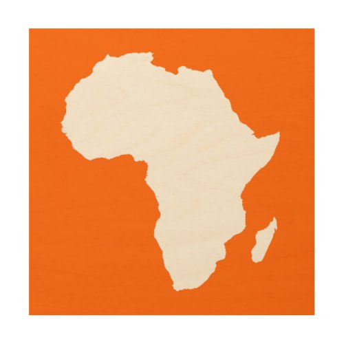 Tangerine Audacious Africa Wood Wall Decor