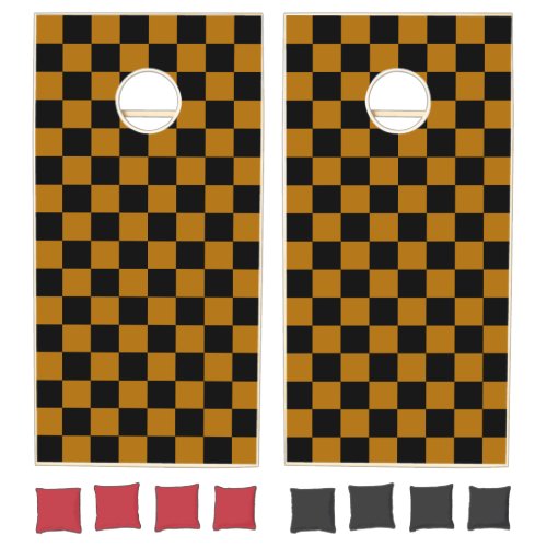 Tangerine & black Checker