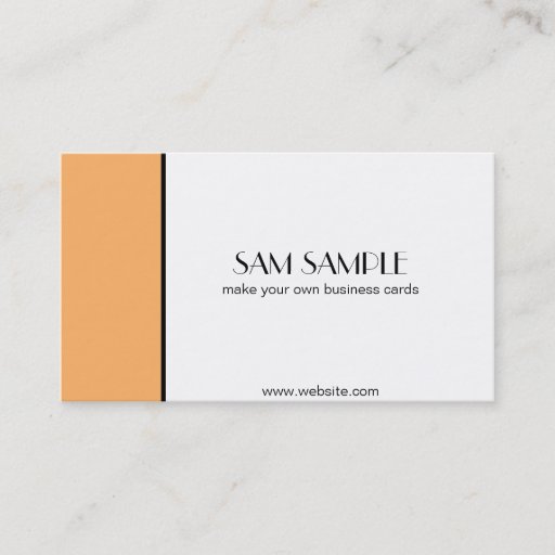 Customizable Tangerine Business Cards