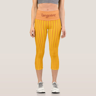 "TANGERINE" BY JEANIE DEE - PERSONALIZE HIGH-WAIST CAPRI LEGGINGS