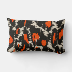 Tangerine Cheetah Lumbar Pillow