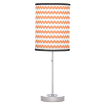 Tangerine Chevron Lamps