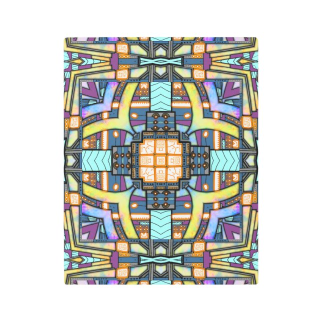 Tangerine Circuit Metal Print (Front)