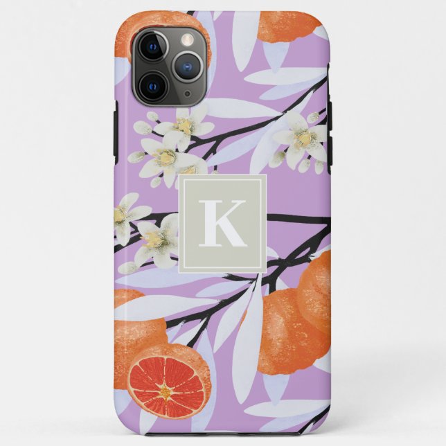 Tangerine Citrus Blooming Branches Floral Orange Case-Mate iPhone Case (Back)