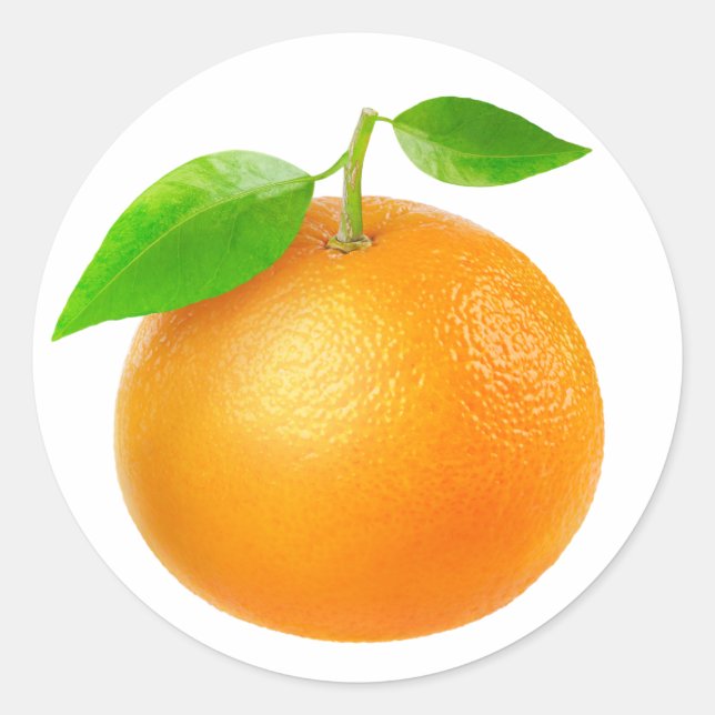Tangerine Classic Round Sticker (Front)