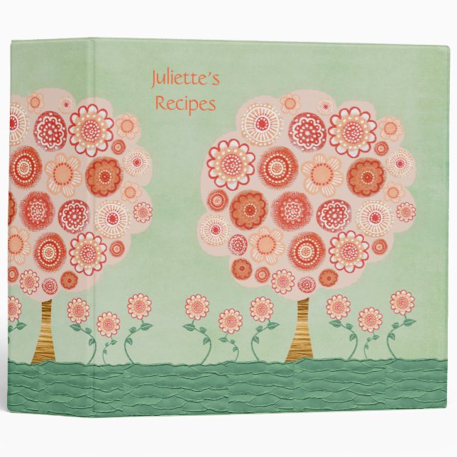 Tangerine Dream 3 Ring Recipe Book Binder (Front/Spine)