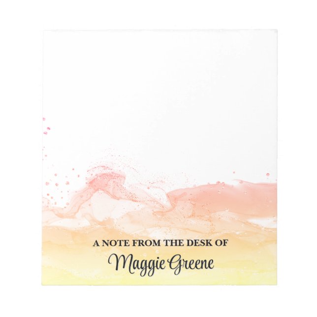 Tangerine Dream Pageant Stationery Small Notepad (Front)