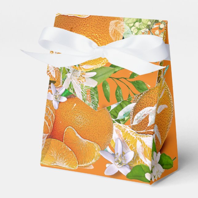 Tangerine Dreams Favor Boxes (Front Side)