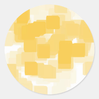 "Tangerine" Geometric  Art Classic Round Sticker