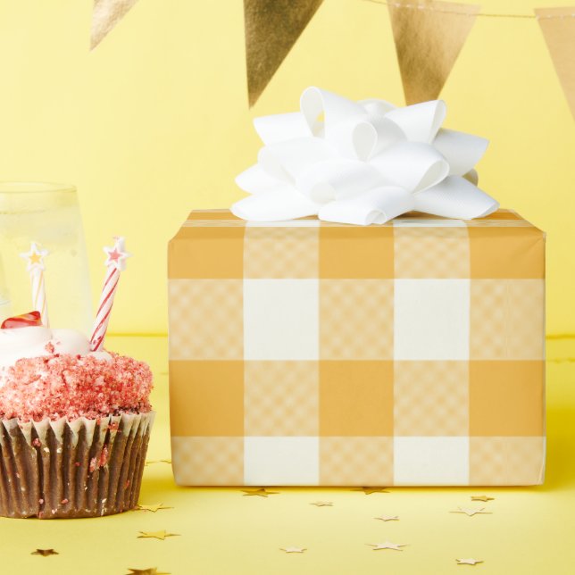 Tangerine Gingham - Wrapping Paper (Birthday Party)