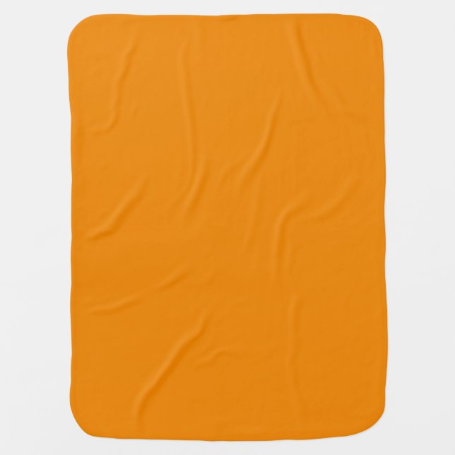 Tangerine hex code F28500 Receiving Blanket (Front)