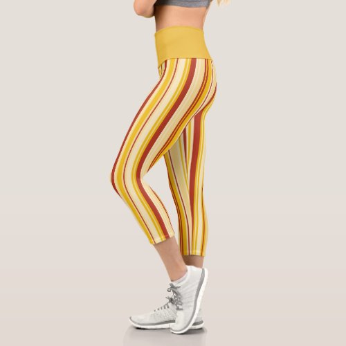 Tangerine High Waisted Capris Leggings