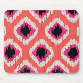 Tangerine Ikat - by TDStudio Mouse Pad