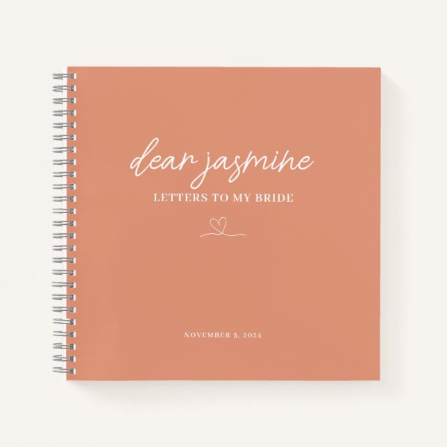 Tangerine Letters to My Bride Notebook (Front)