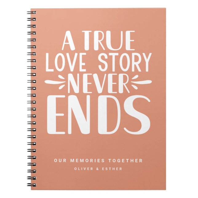 Tangerine Love Story Never Ends Keepsake Notebook (Front)