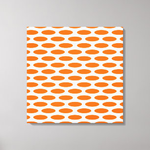 Tangerine Modern Oval at Emporiomoffa Canvas Print