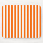 Tangerine Modern Stripe Mouse Pad