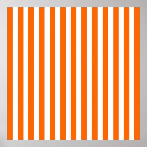 Tangerine Modern Stripes Poster
