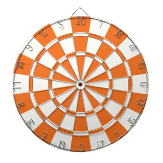 Tangerine Orange And White Dart Boards
